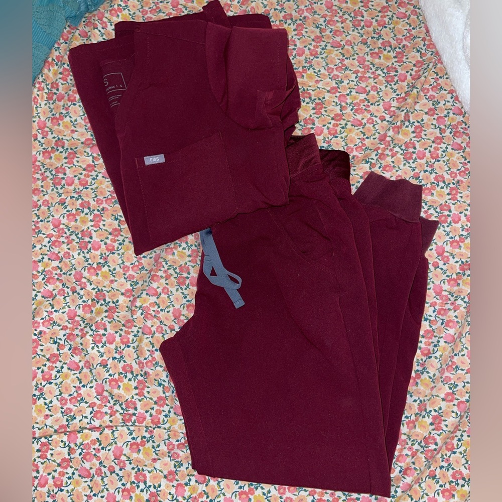 Figs Burgundy Catarina & Zamora Joggers